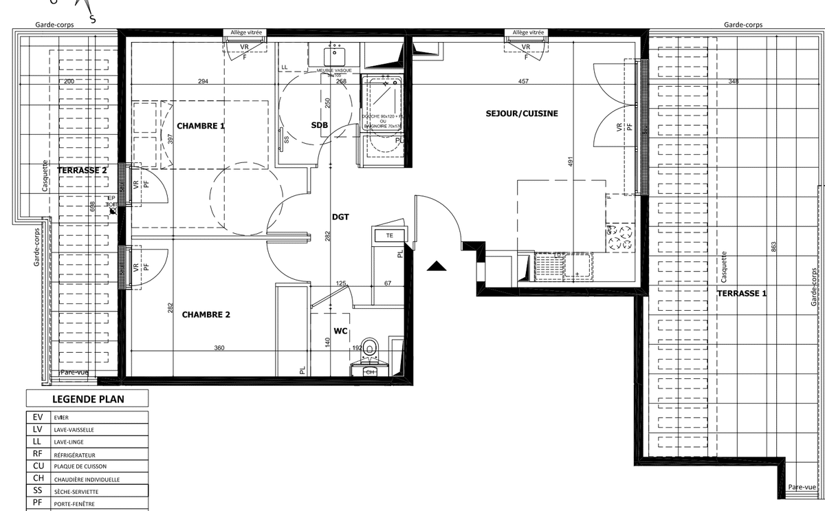  2 ROOMS 44.68 M2 MARSEILLE 9th APARTMENT 2 ROOMS 44.68