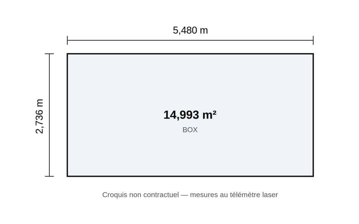 Secure box 15 m2, Le Clemenceau co-ownership
